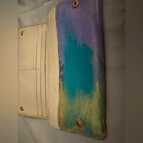 Prada handpainted Artistic Multicolor Wallet - Picture 10 of 17
